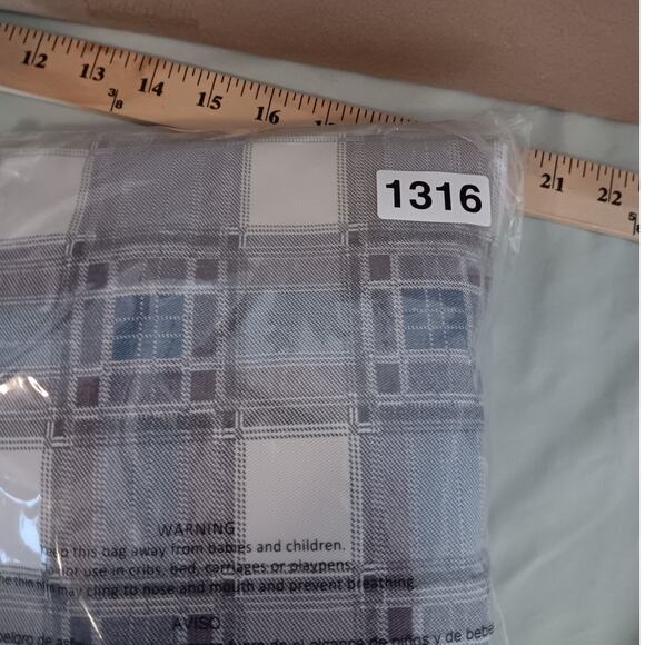 Zeppelin Vintage Jean Shirt Mens XL Gray/Blue Plaid Button Up Casual Y2K - Picture 12 of 12